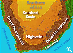 Großlandschaften und Geografie Südafrikas