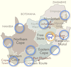 Drakensberg Klima- und Reisewetter-Karte 