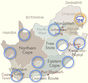 Kruger Park Klima- und Reisewetter-Karte