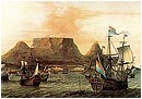 Schiffe in der Tafelbucht um 1700